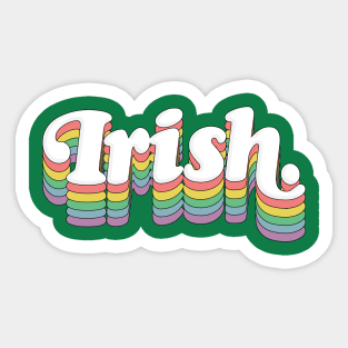 Irish /// Retro Typography Design Sticker